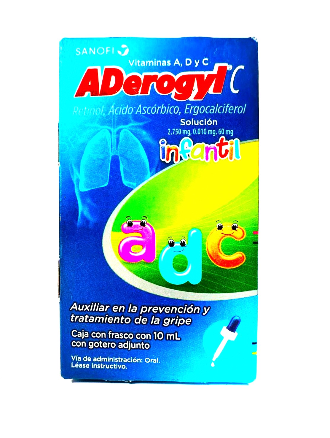 ADerogyl C Pediatric Retinol, Ascorbic Acid, Ergocalciferol Drops 10ml