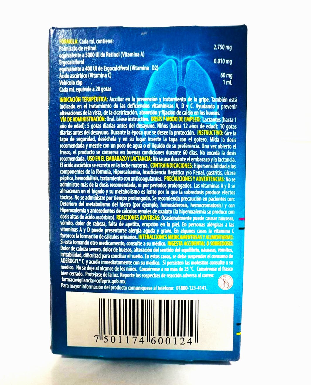 ADerogyl C Pediatric Retinol, Ascorbic Acid, Ergocalciferol Drops 10ml