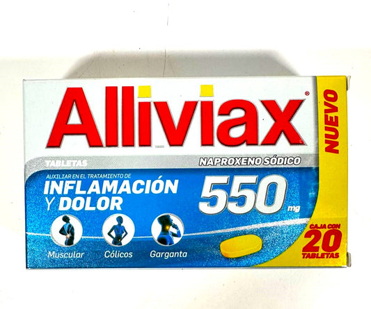 ALLiviax Pain & Inflamation (Naproxen Sodium) 20 tab/550mg