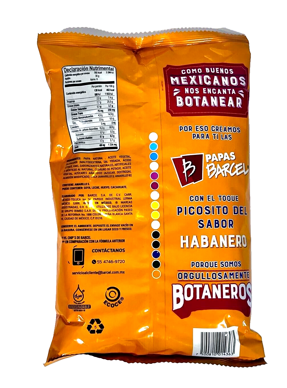 4-Pk Papas Barcel Toreadas Habanero 170g/5.99oz