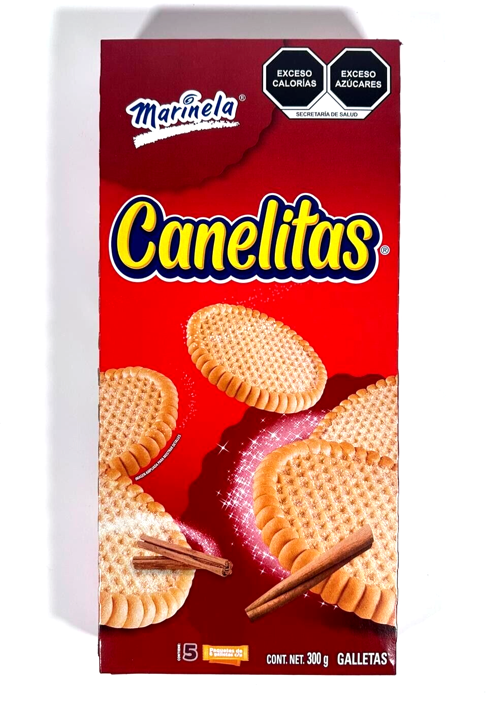 3-Pks Marinela Cinnamon Cookies / Canelitas Marinela 300gr/10.5oz each.