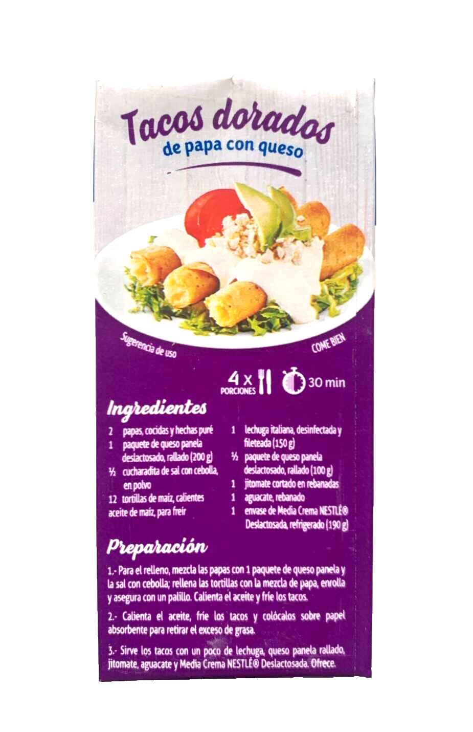 6-Pack Nestle Table Cream Non Lactose / Media Crema Deslactosada 190g / 6.7oz