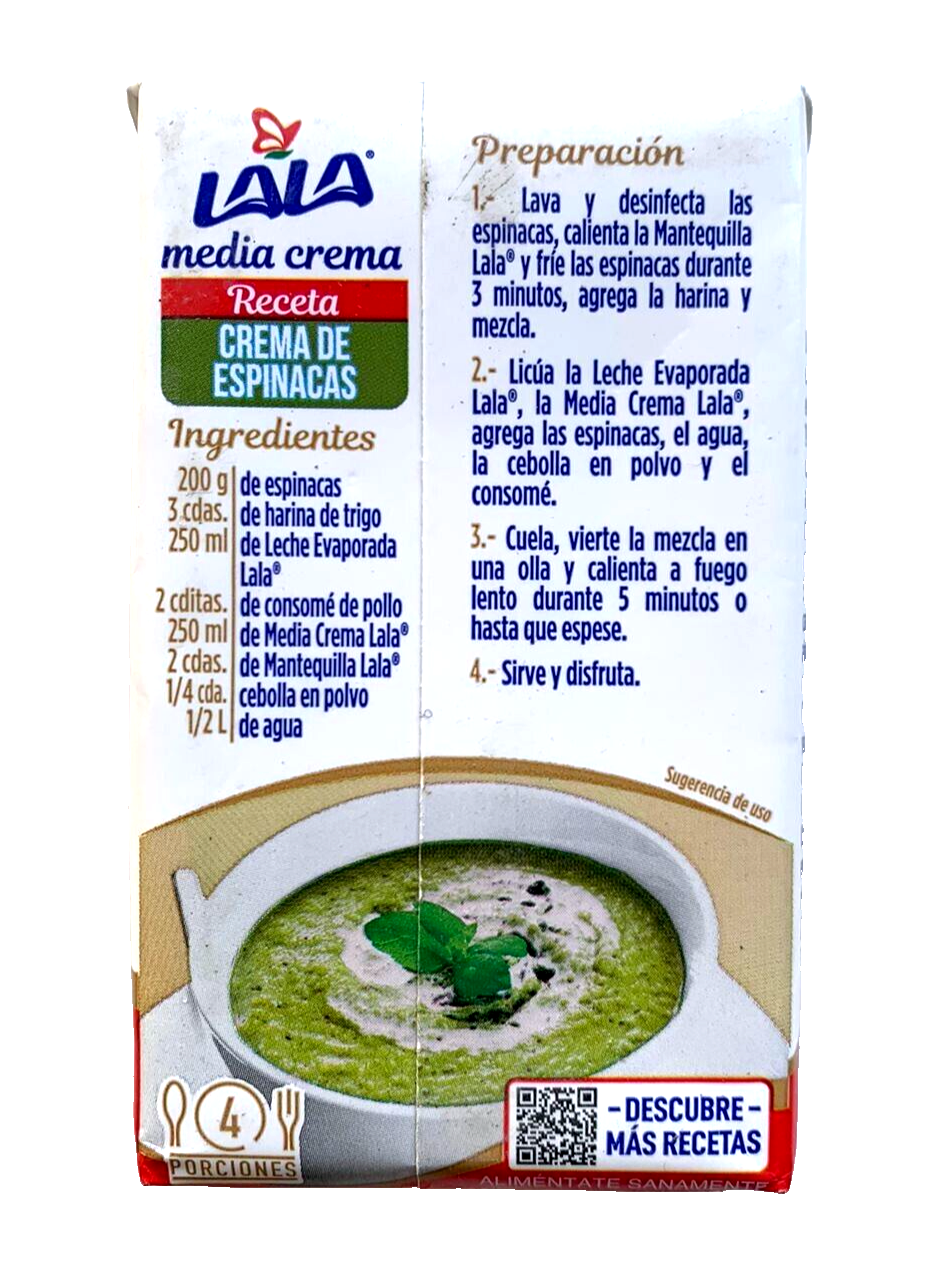 6-Pk LALA Table Cream/ Media Crema LALA 245g/8.64oz