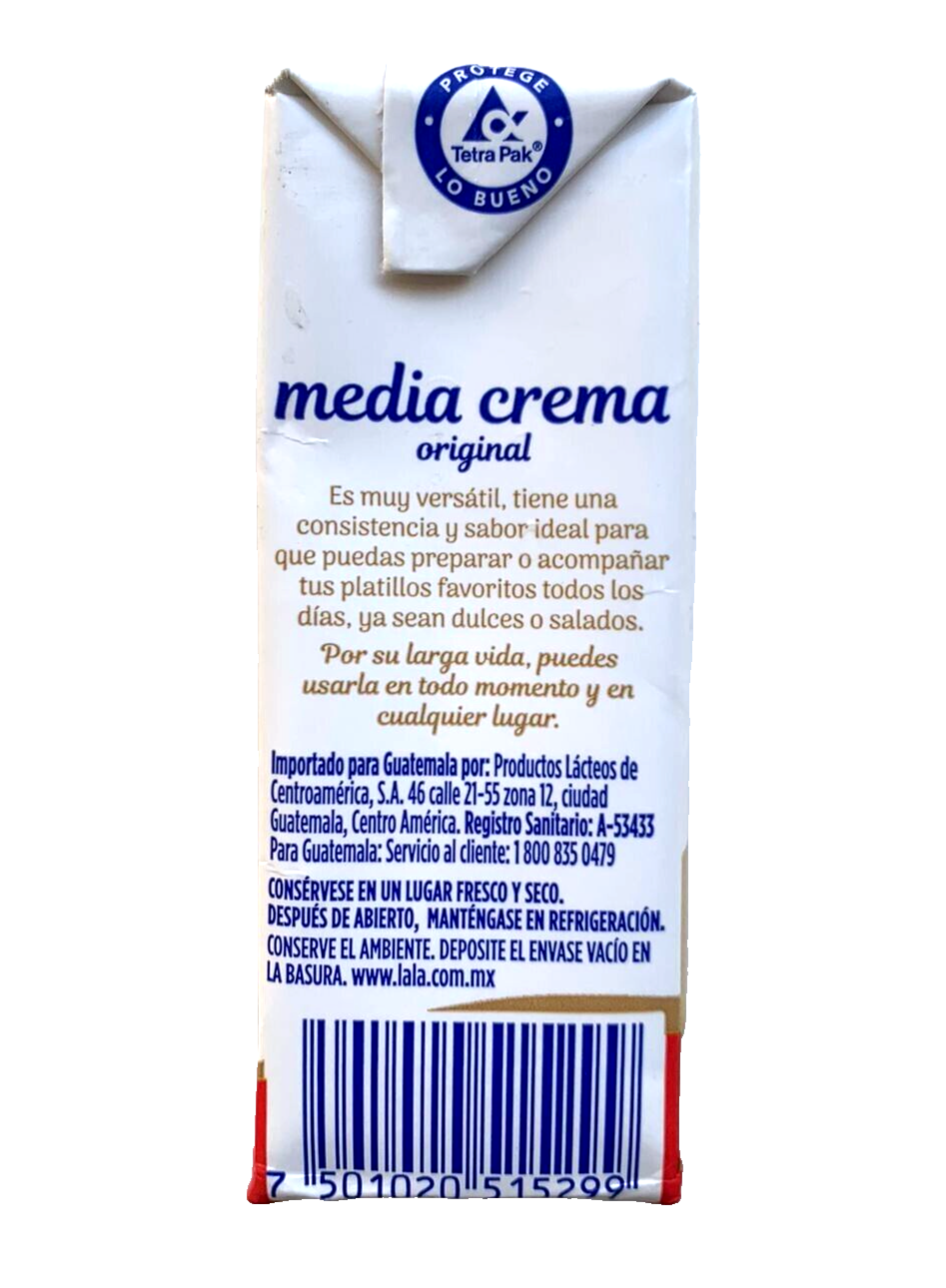 6-Pk LALA Table Cream/ Media Crema LALA 245g/8.64oz