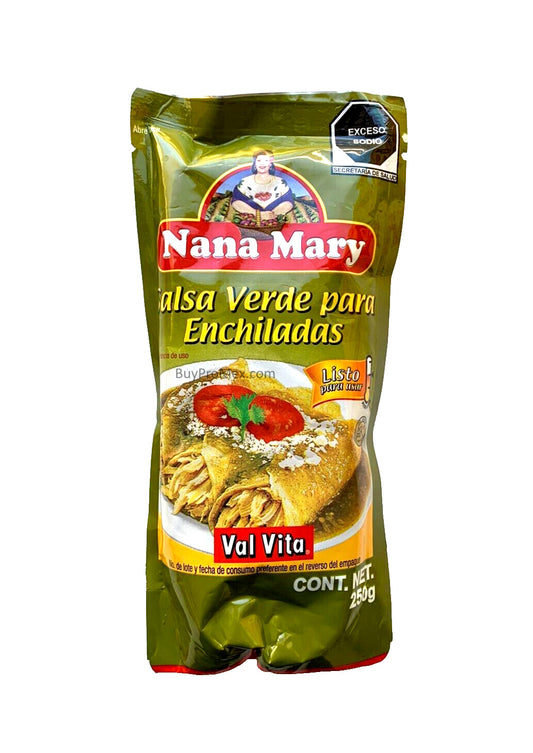 4-Pk Nana Mary Green Enchilada Sauce / Salsa Verde P/Enchiladas 400g/14oz