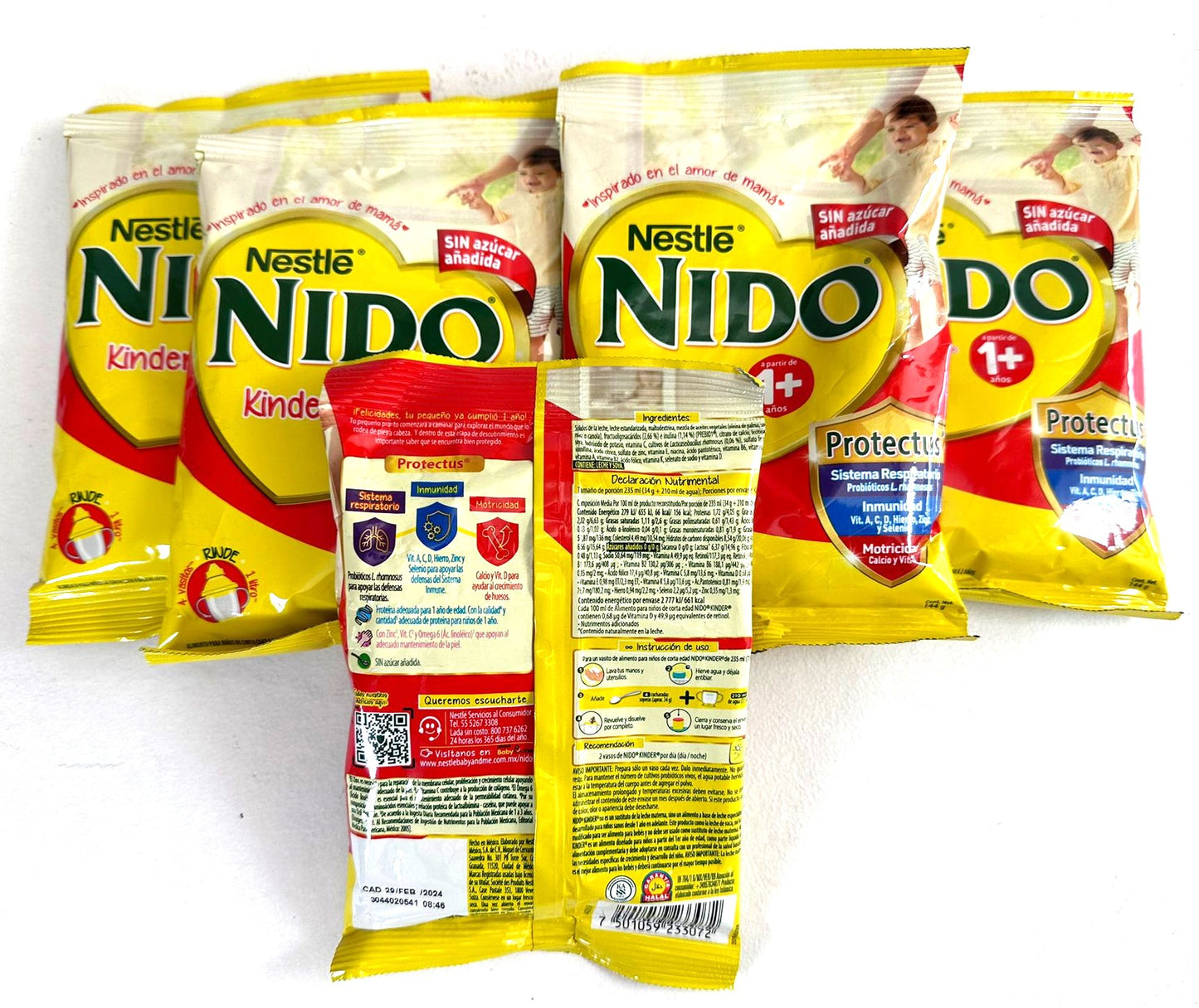 6-Pk Nestlé Powdered Milk Ages 1-3 / Nido Leche Polvo 1-3 Años. 144g/5oz