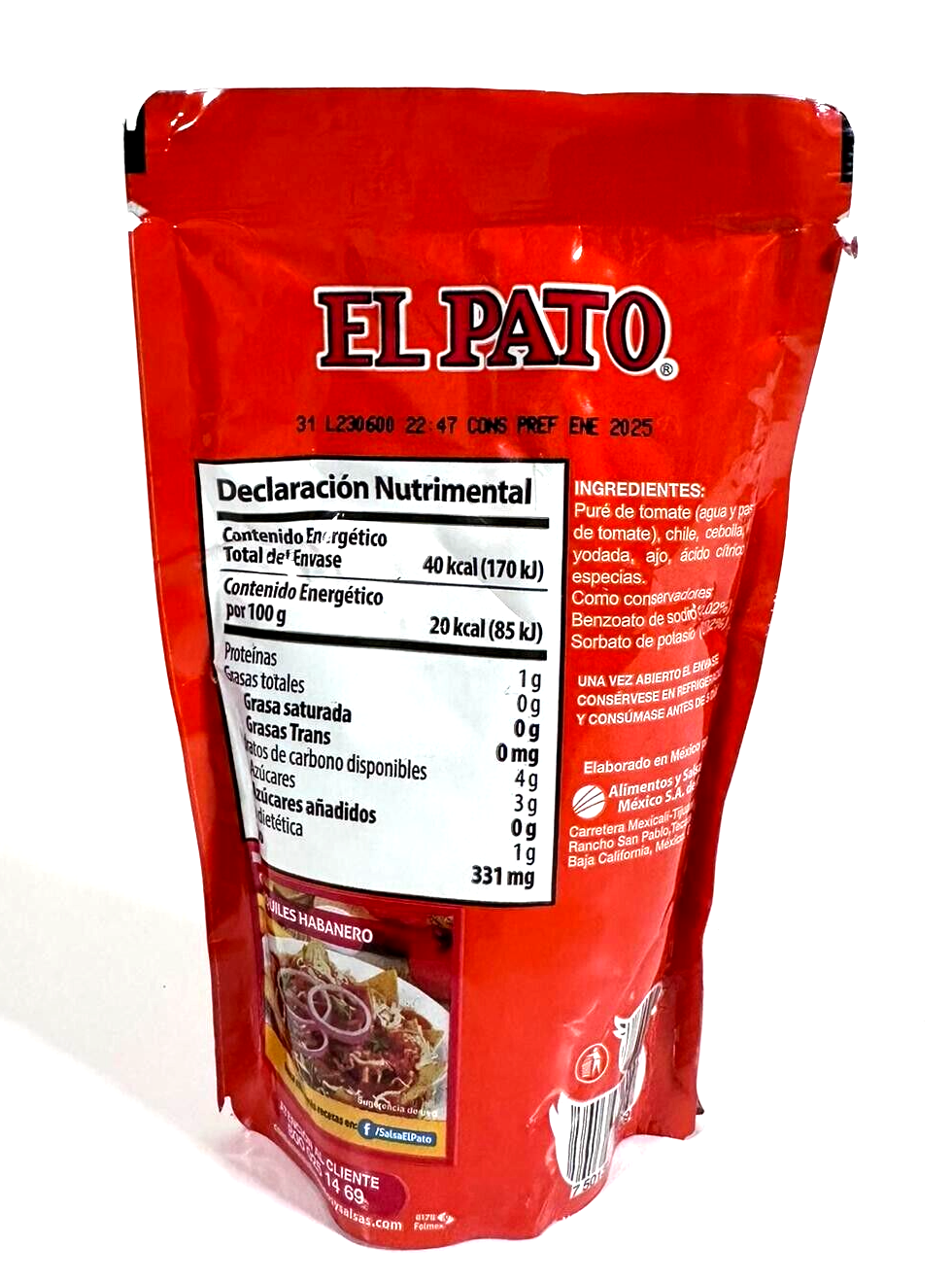 6-Pack  Salsa El Pato Habanero Enchilada Sauce 200g/7oz ea