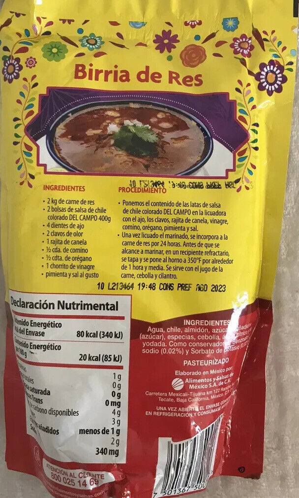 4-Pk Del Campo Mexican Enchilada Sauce/ Salsa Del Campo 400g/14.11oz ea