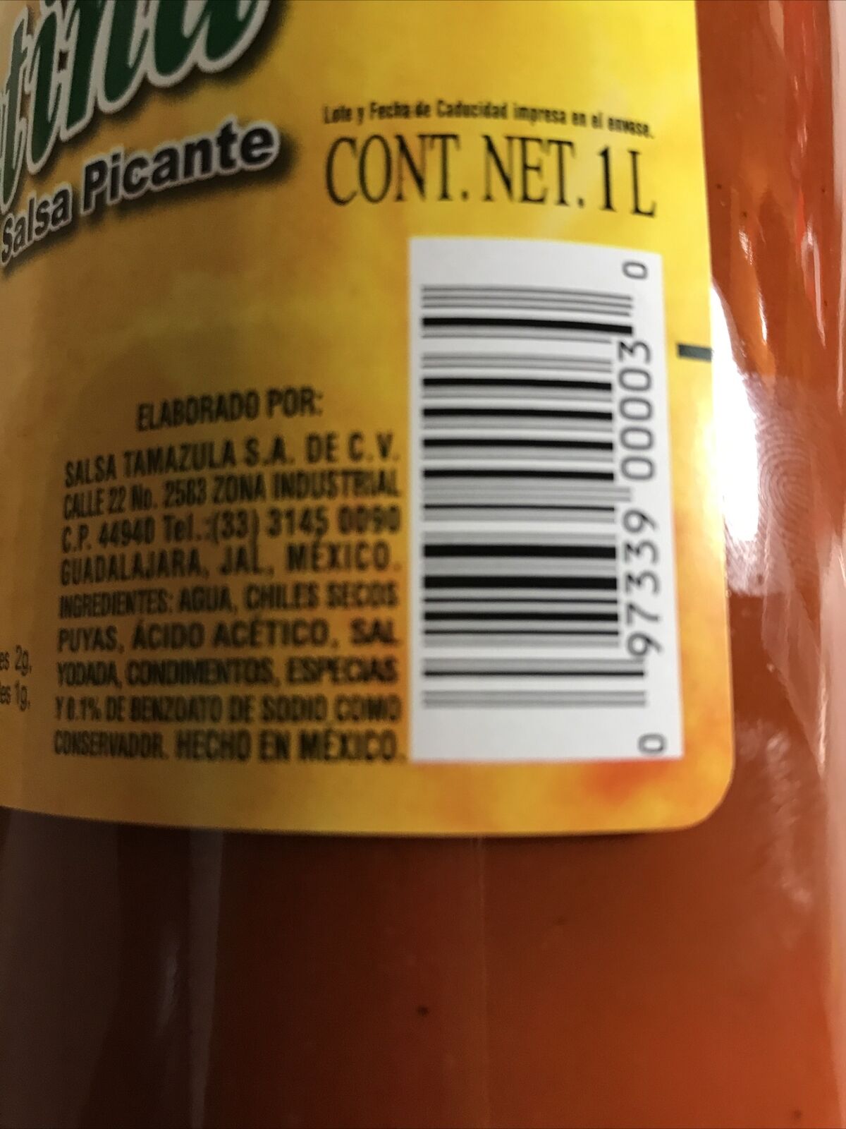 VALENTINA Mexican Hot Sauce / Salsa Valentina 1L / 34Oz