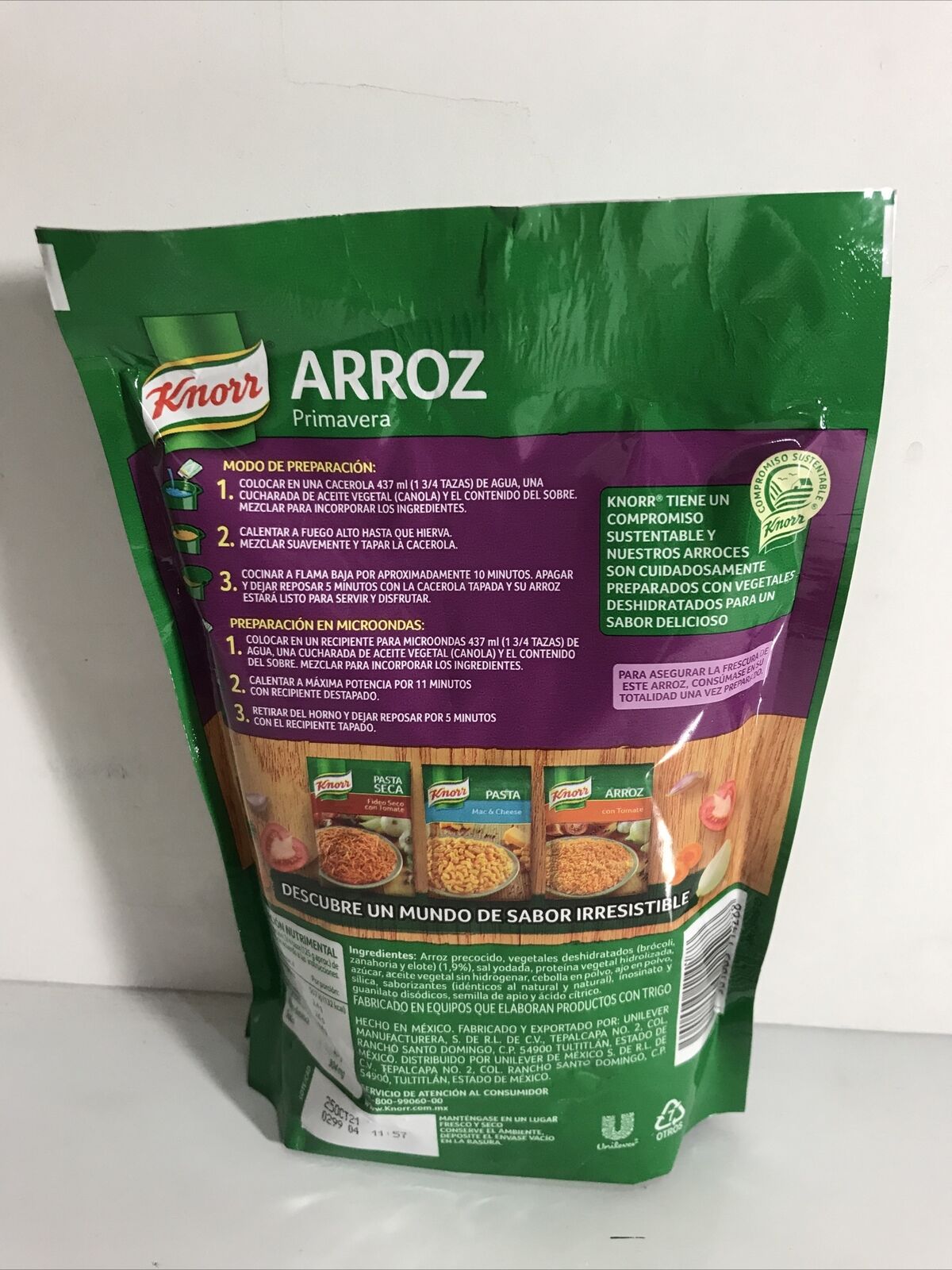 3-Pk Knorr Arroz Primavera Rice Spring Style 155g/5.4oz