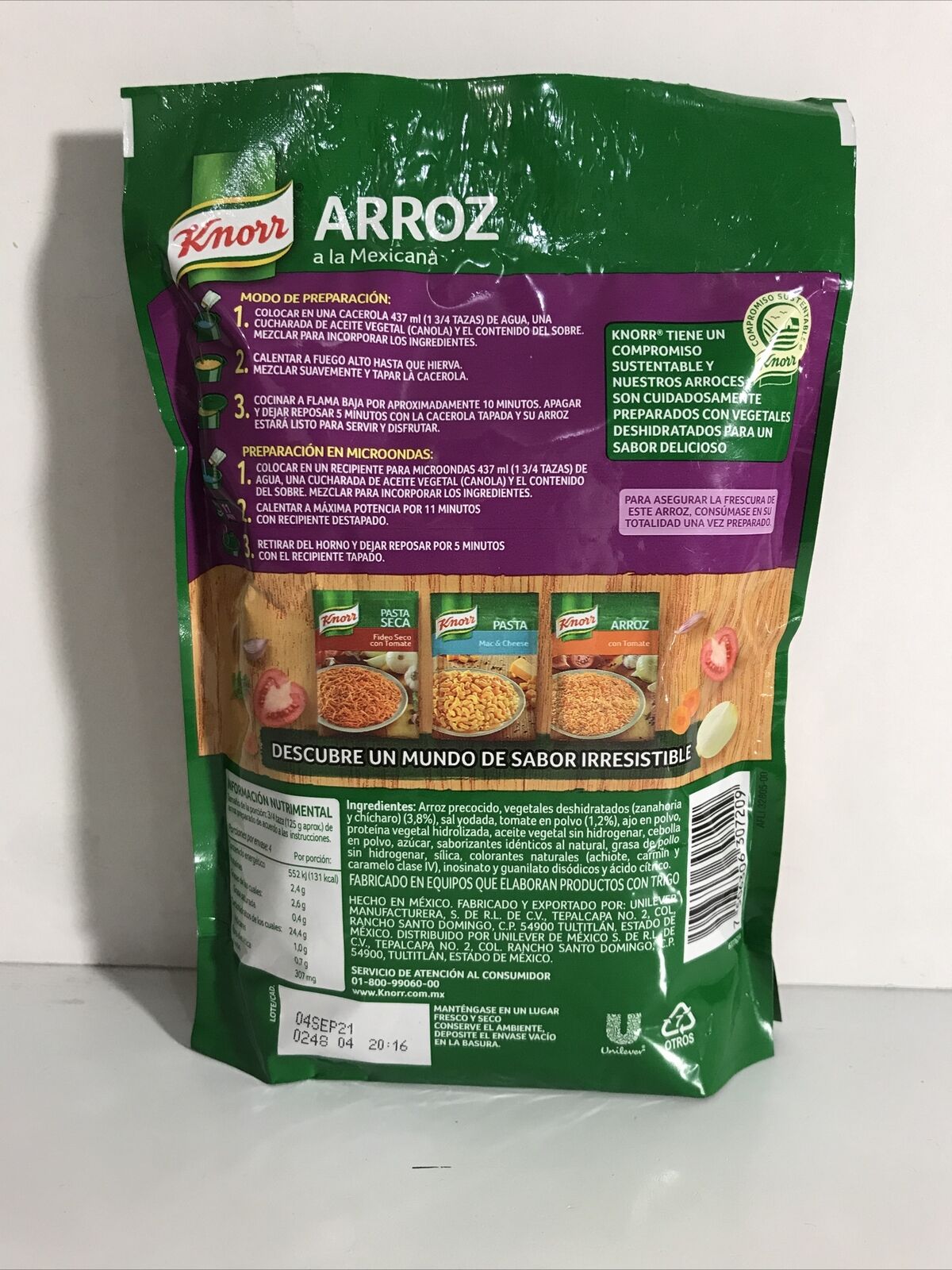 3-Pk Knorr Arroz A La Mexicana Mexican Style Rice 155g/5.4oz