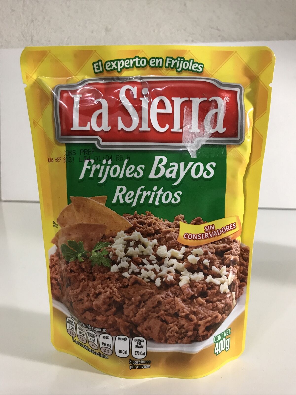 4-Pack La Sierra Mexican Refried Bayos Beans / Frijoles Bayos Refritos 400g/14oz