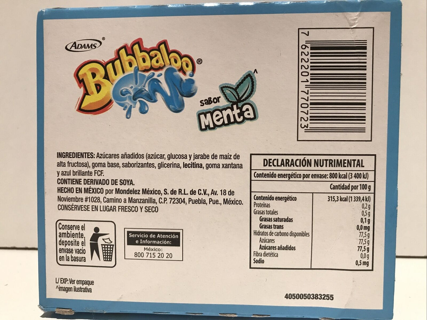 2-Pk Bubbaloo Gum Strawberry & Mint / Bubbaloo Chicle Sabores  255gr/8.99oz