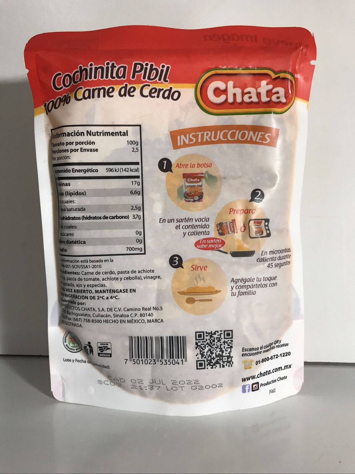 4-Pk Chata Cochinita Pibil Mexican Traditional Dish 250g/7oz