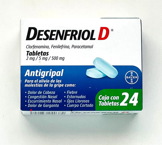 Desenfriol D Anti-Flu/ Anti-Gripal 24 Tablets