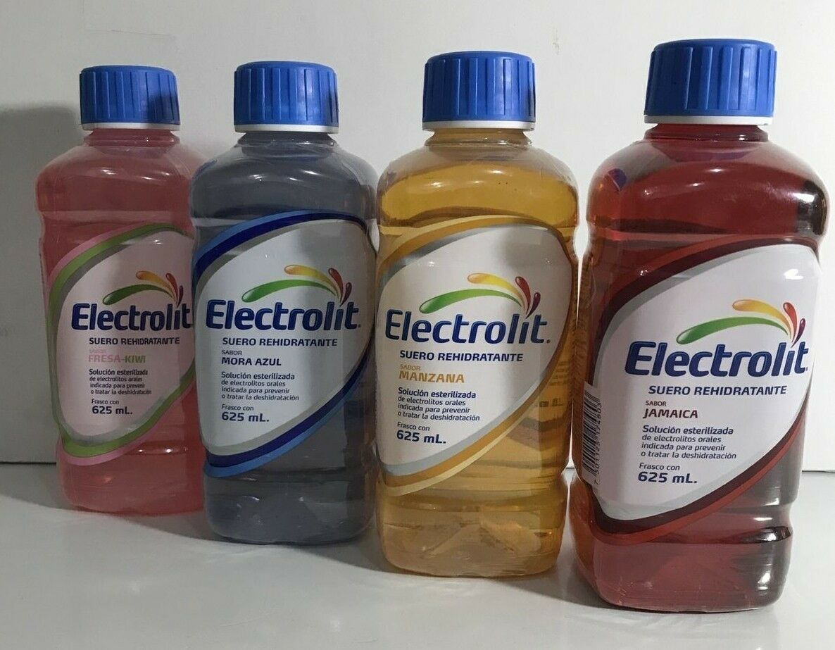 4-Pk Electrolit Electrolyte Solution / Suero Rehidratante  21.1oz/625ml