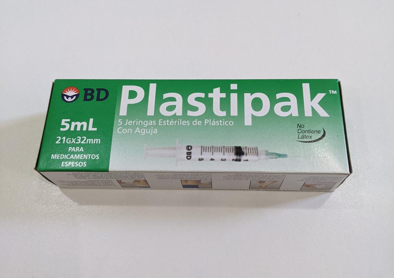 BD Plastipak 5 Syringes 5ml Non-Latex Sterile