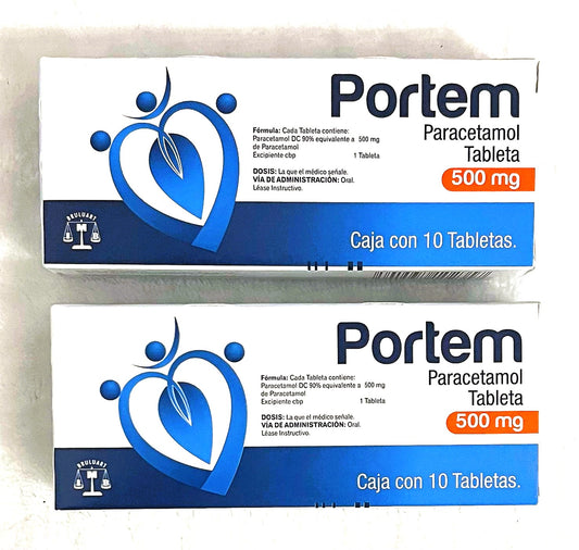 Portem Paracetamol 500mg/10 tablets