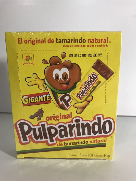 3-Pk Pulparindo Mexican Tamarind Candy /Pulparindo Gigante (16pcs)  448g/15.8oz