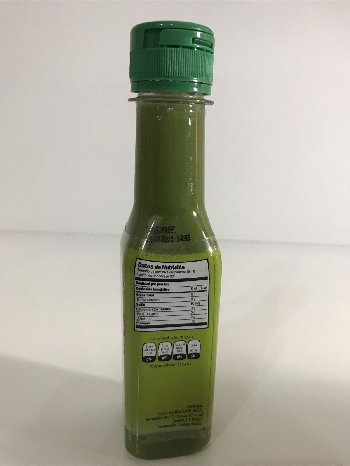 5-Pack Mexico Lindo Green Habanero Hot Sauce / Salsa Habanera Verde. 150ml/5oz