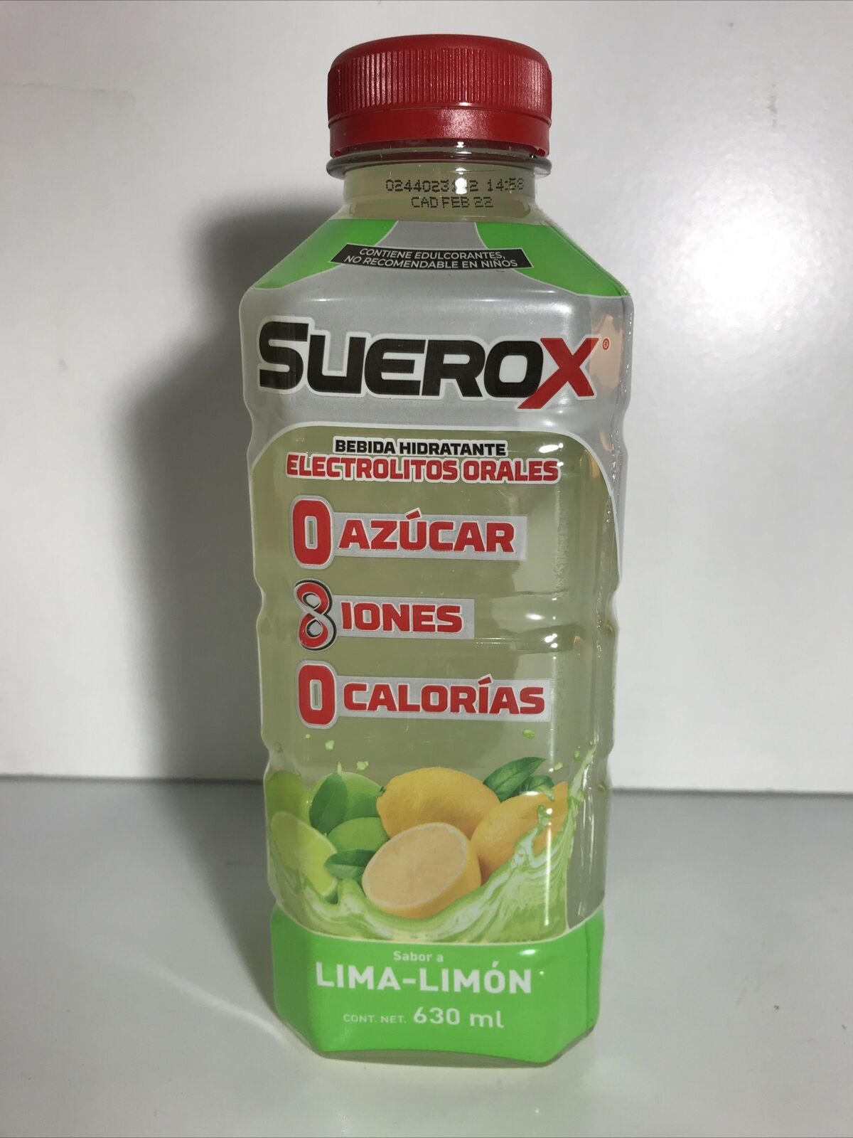 4-Pack Suerox Electrolyte beverage / Suerox Hidratante Fresa, Lima 630ml/21.30Z