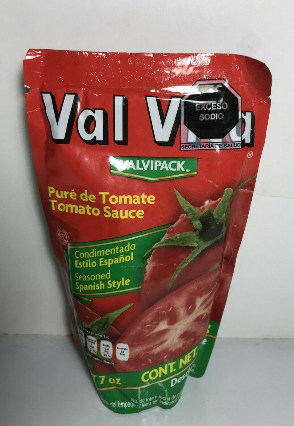 6-Pk Val Vita Traditional Tomato Sauce Spanish Style / Pure Tomate Val Vita  200gr/7oz