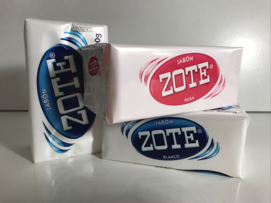 3-Pk Mexican Soap Zote White&Pink / Jabón Zote Blanco&Rosa 400g/14.1oz