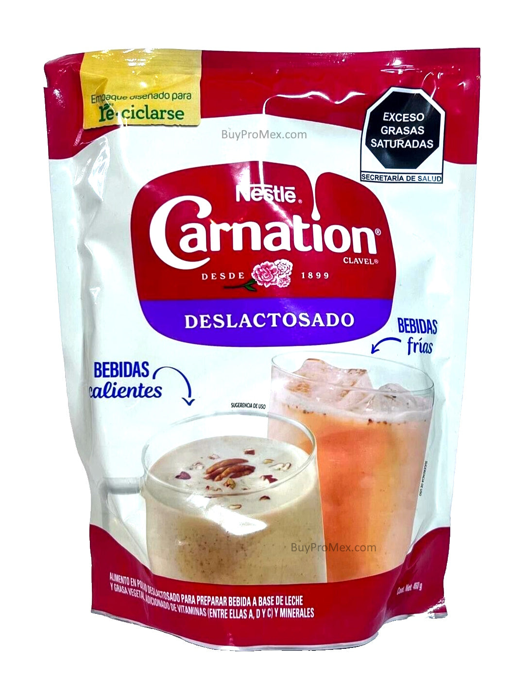 3-Pk Nestle Carnation Deslactosada Carnation Non Lactose Milk 460gr/16.22oz