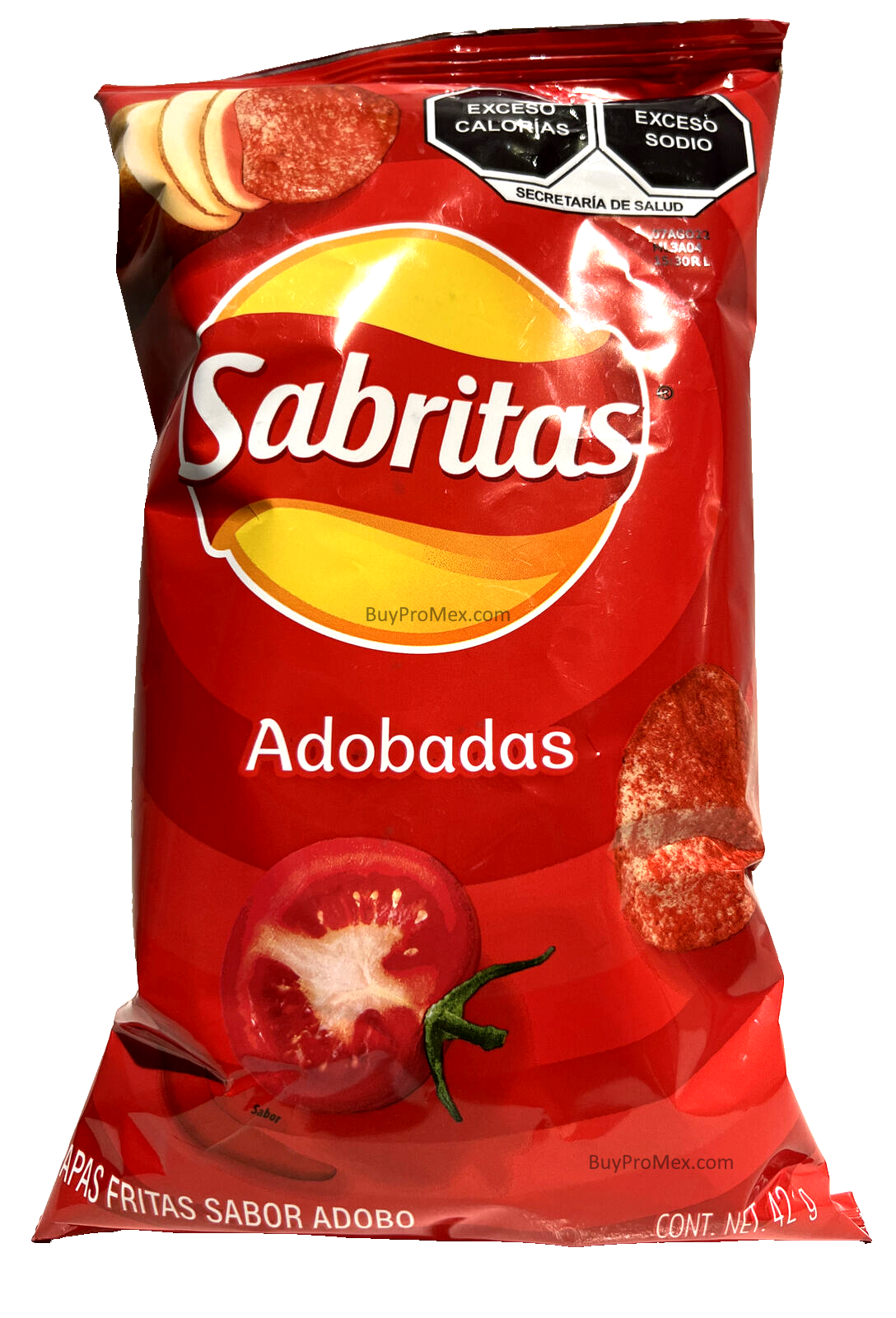 6-Pk Sabritas Adobe flavored Potato Chips / Sabritas Adobadas  42gr/1.48 oz