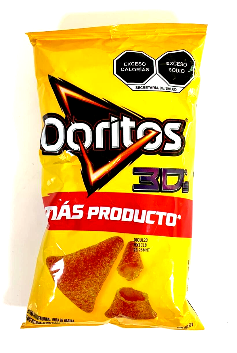 6-Pk Mexican Doritos 3D's Queso/Cheese 50g/1.76oz