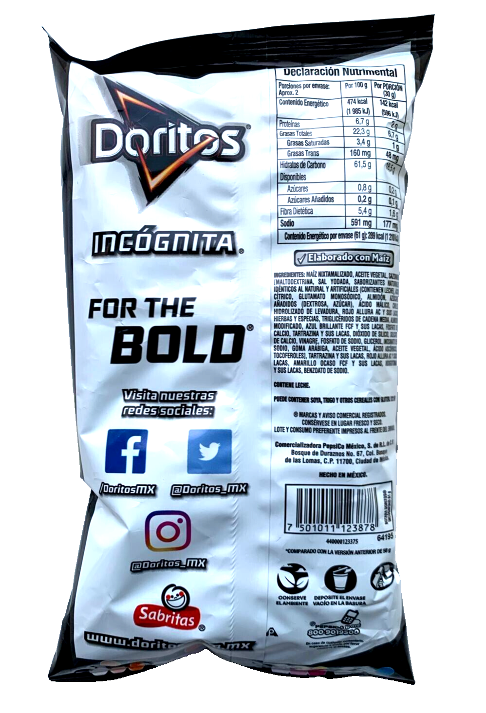 6-Pk Mexican Doritos Incognita 61gr/2.15oz