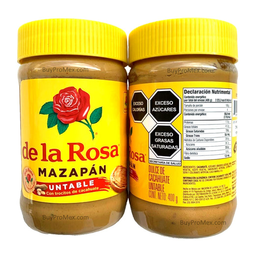 2-Pk De La Rosa Mazapan Spread/ Mazapan Untable 400g/14.10oz
