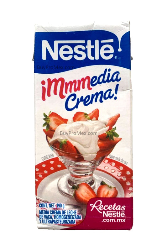 6-Pack Nestle Table Cream / Media Crema Nestle 190g/6.70 oz