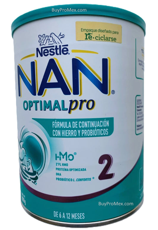 NESTLE NAN OPTIMAL PRO 2 Baby Formula w/probiotics & iron 6-12 Months 800gr /28.2oz