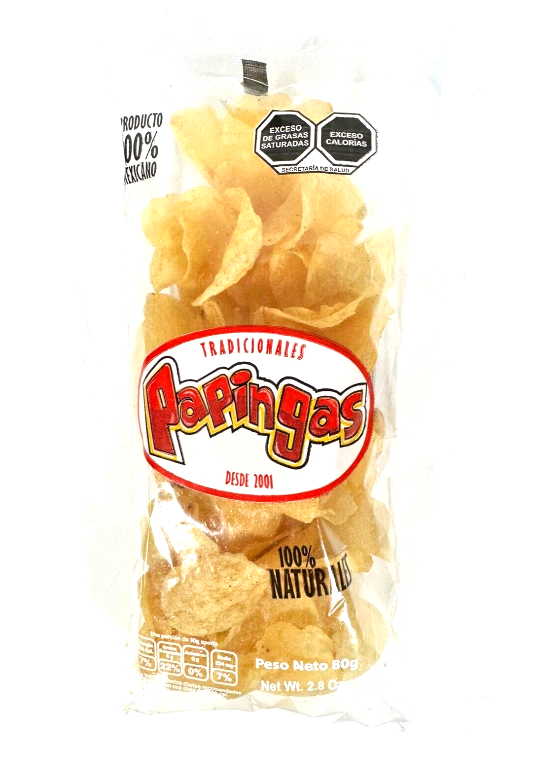 6-Pk Papingas Tradicionales Potato Chips 80gr/2.8oz