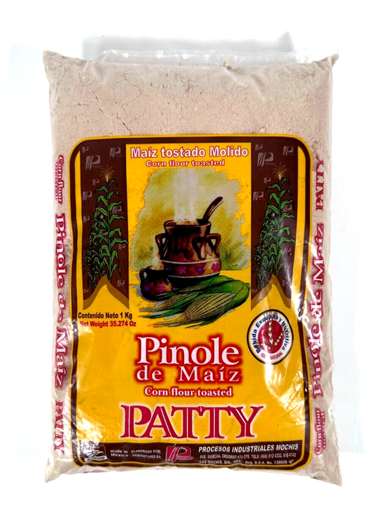 Pinole de Maiz Patty / Patty Toasted Corn Beverage mix 1kg / 35.274Oz