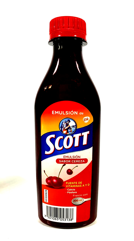 SCOTT Emulsion Cherry Flavor Vitamins A&D 200ml /6.76 oz
