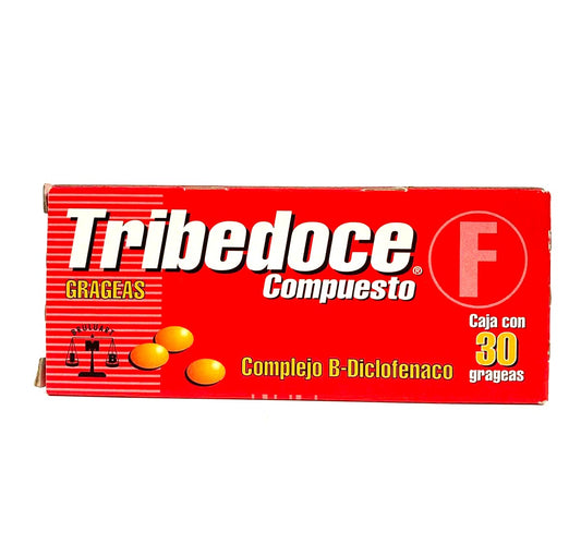 2-Pk Tribedoce Compuesto Complejo B-Diclofenaco Grageas 30 pcs