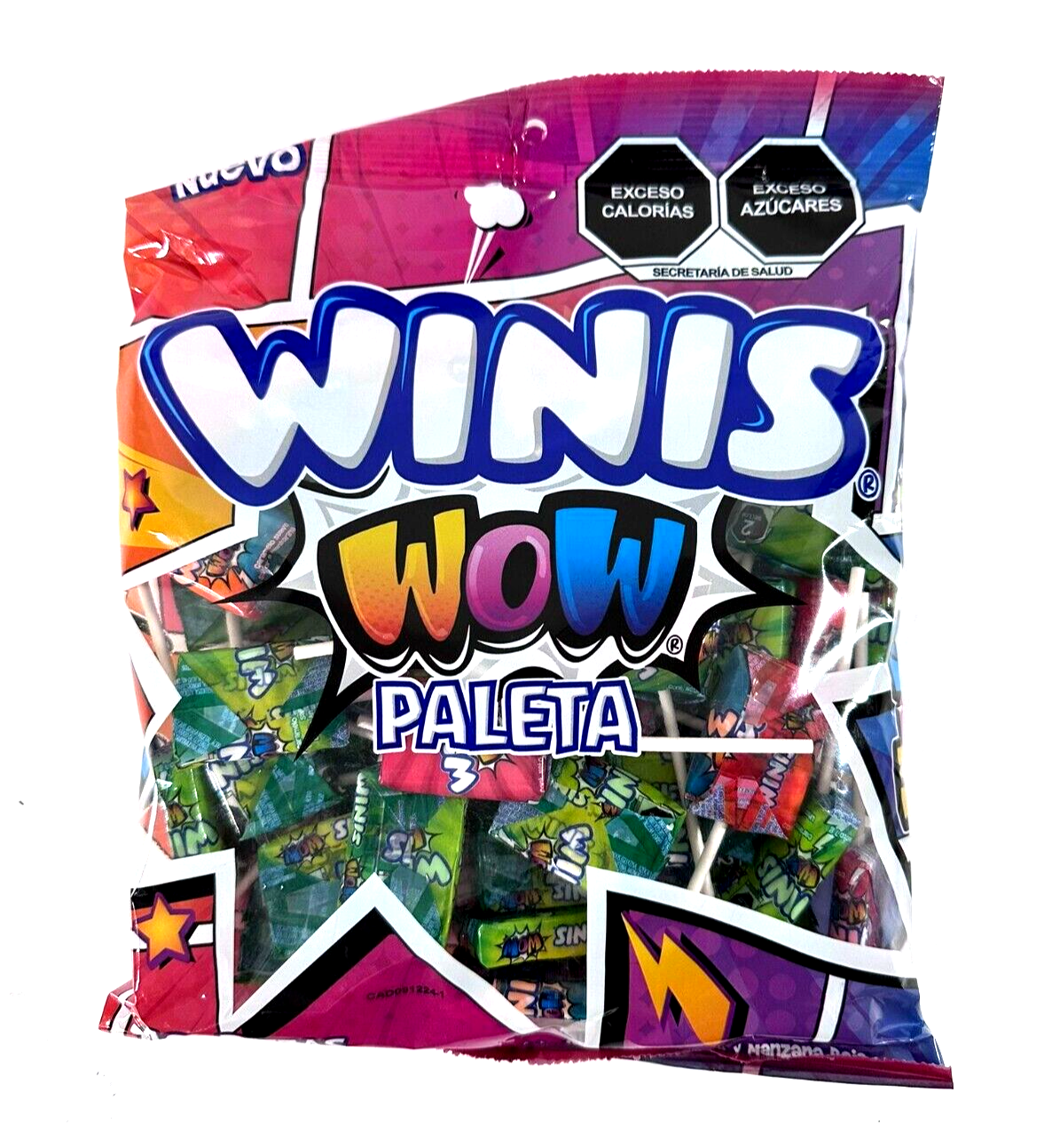 2-Pk Winis WOW Taffy Lollipops 40pcs 280g