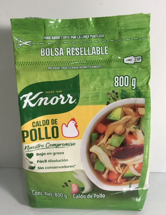 1-Knorr Chicken Broth Seasoning Powder/ Caldo de Pollo  800gr/28oz