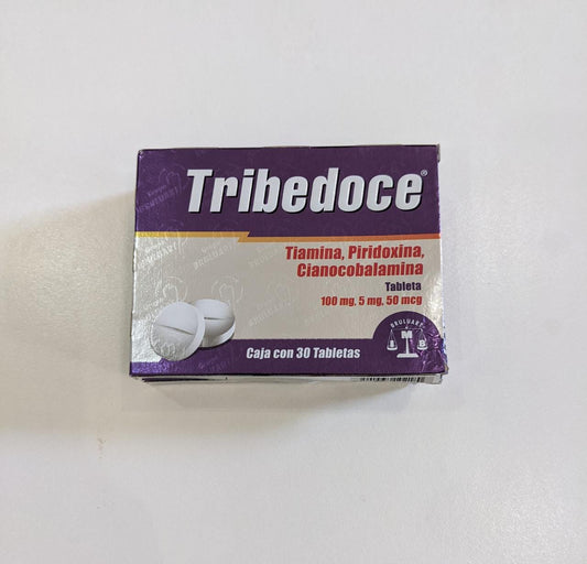 2-PK Tribedoce Thiamin, Pyridoxine and Cyanocobalamin 100mg, 5mg, 50mcg 30 tablets