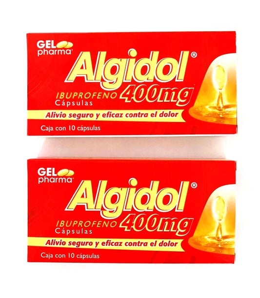 2-Pk Algidol Ibuprofen Gel Capsules 400mg