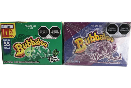 2-Pk Bubbaloo Gum Peppermint & Blueberry 255gr/8.99oz