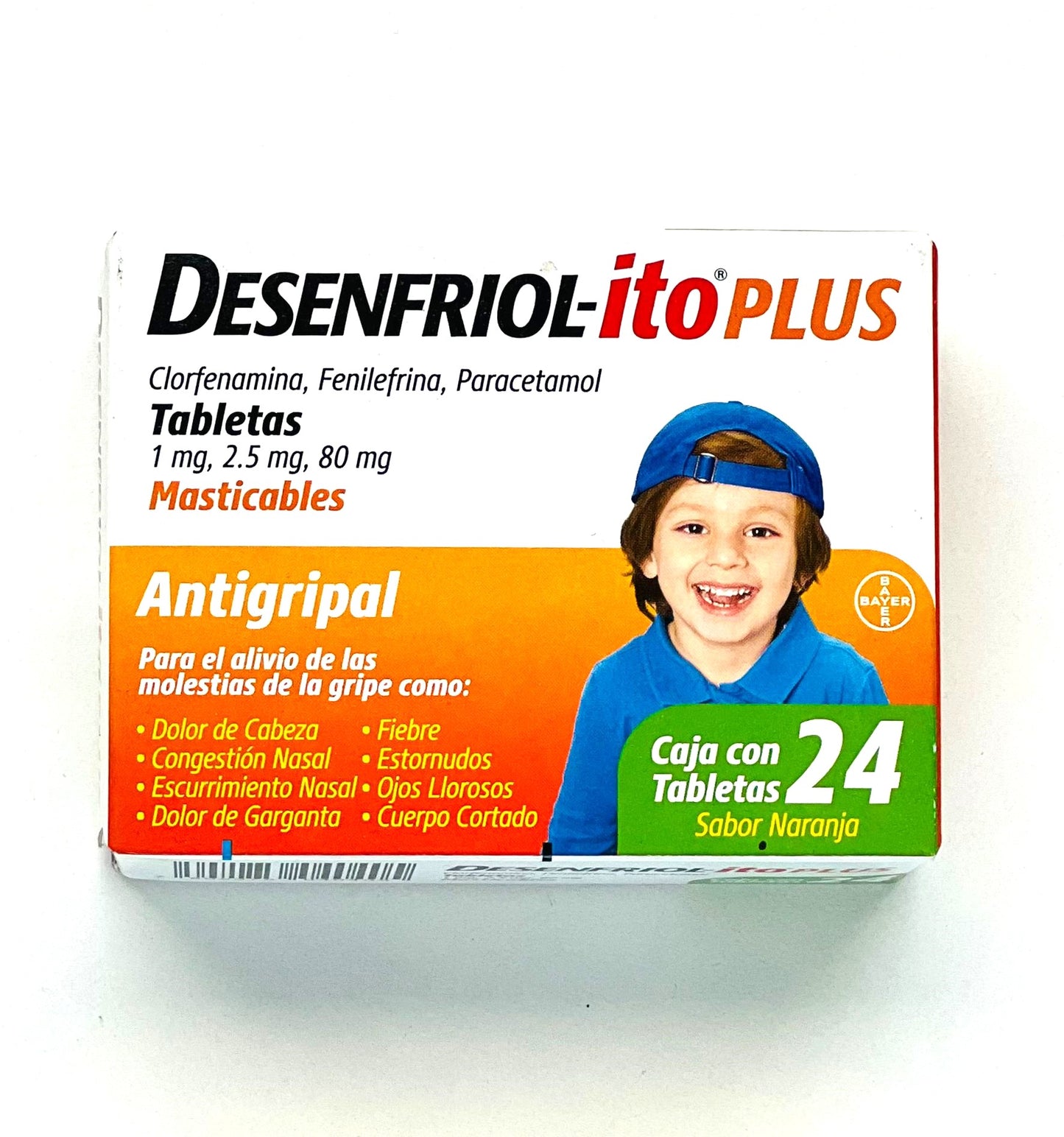 Desenfriol-ito PLUS Anti-Flu Relief Pediatric 24 Orange Flavored Chewables