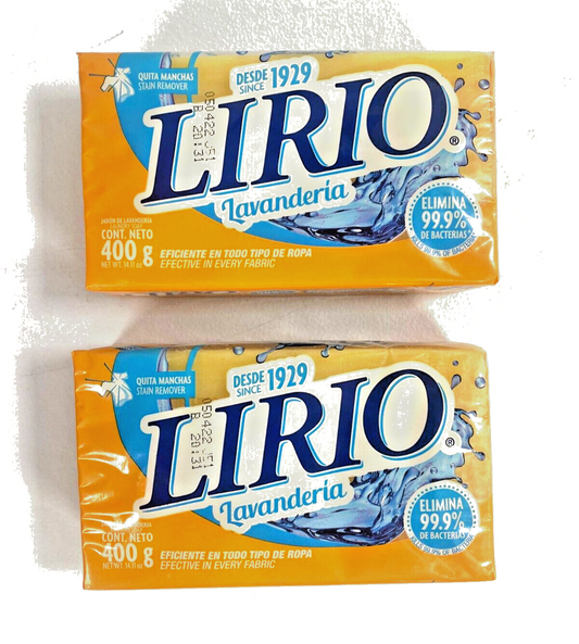 3-Pk Lirio Laundry Anti-Bacterial soap 400g/14.11oz