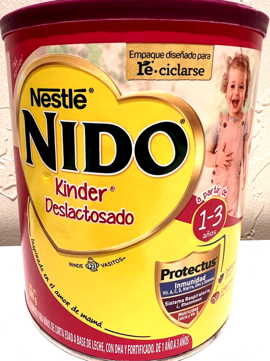 Nestle Nido Non-Lactose Powdered Milk ages 1-3/ Nestle Nido deslactosado 800gr