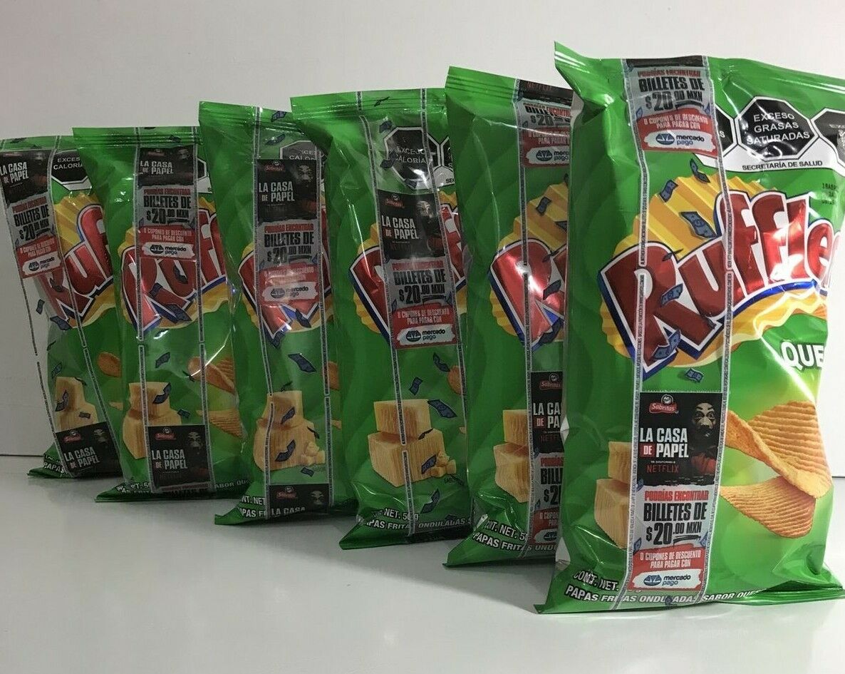 6-Pk Sabritas Cheese Ruffles Potato Chips / Ruffles Queso  50gr/1.7oz ea.